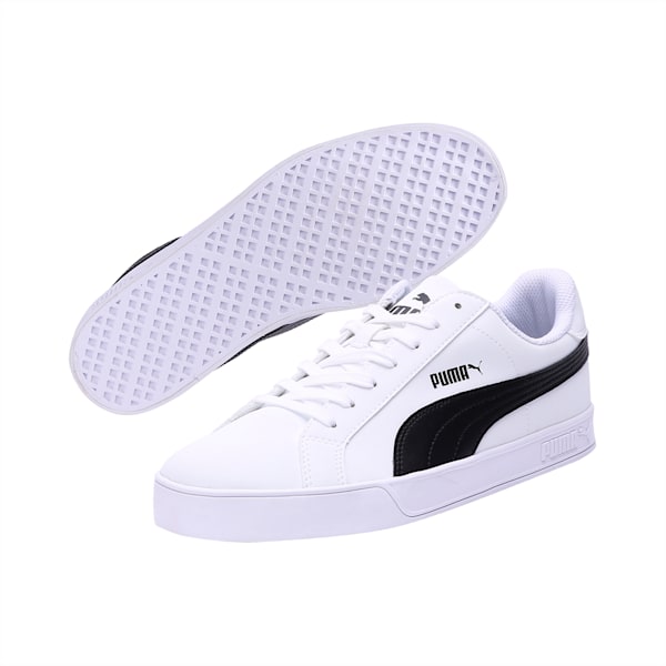 Smash Vulc Unisex Sneakers, white-black