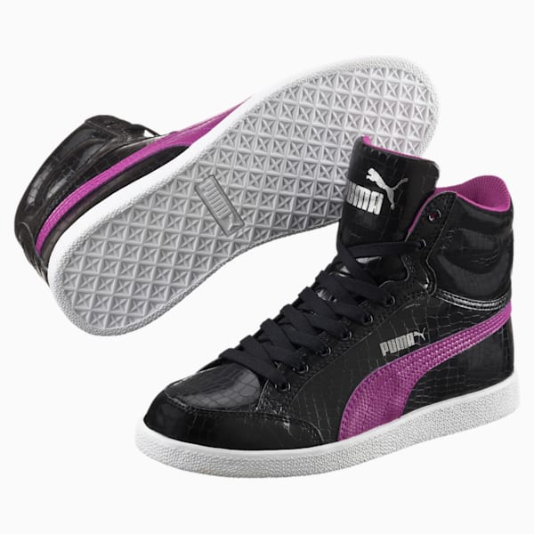 Puma Ikaz Mid Serpent Jr, Puma Black-Hollyhock, extralarge-IND