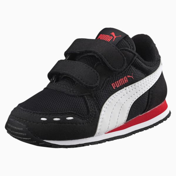 Cabana Racer Mesh AC Little Kids' Shoes, Puma Black-Puma White, extralarge