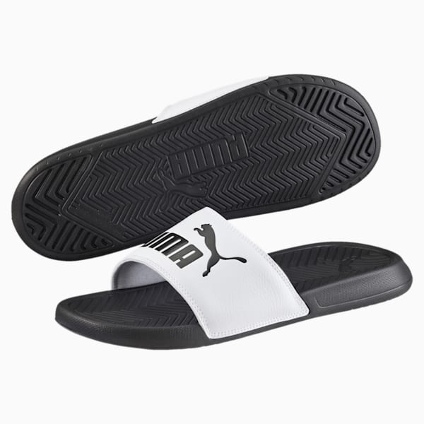 Popcat Unisex Slides, black-white, extralarge-IND
