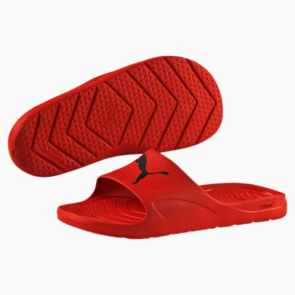 Divecat Unisex Slides, high risk red-black, extralarge-IND