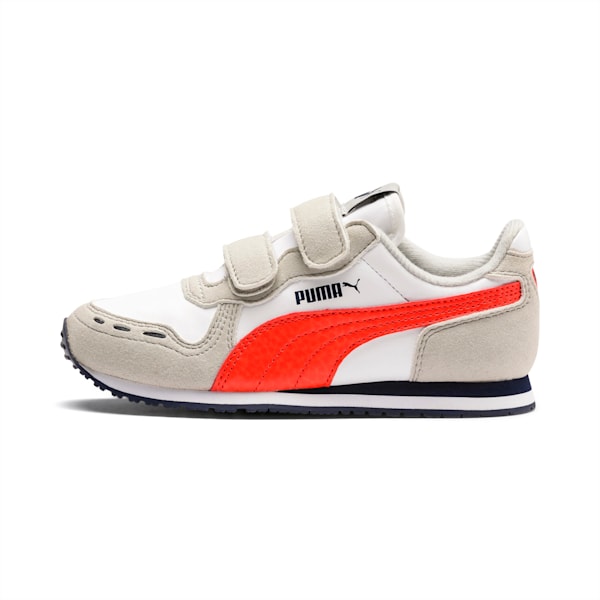 Cabana Racer SL AC Little Kids' Shoes, Puma White-Gray Violet-Cherry Tomato-Peacoat, extralarge