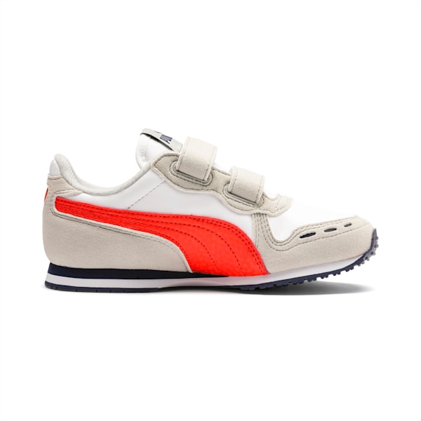 Cabana Racer SL AC Little Kids' Shoes, Puma White-Gray Violet-Cherry Tomato-Peacoat, extralarge