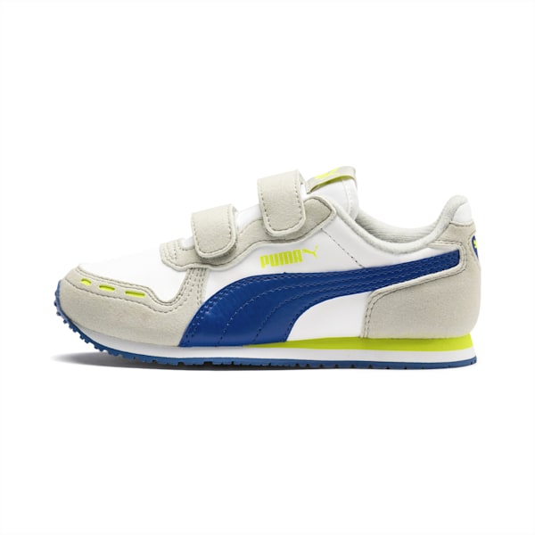 Zapatillas Cabana Racer SL V PS, Puma White-Galaxy Blue-Gray Violet-Nrgy Yellow, extralarge