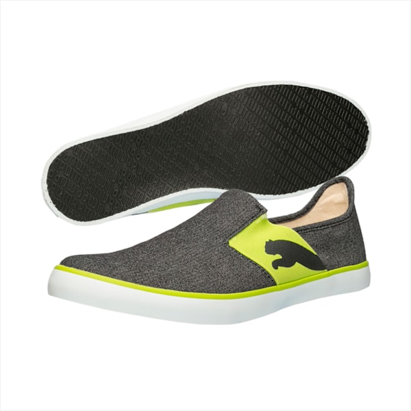 Lazy Slip On II DP Lightweight Casual Shoes, black-macaw green, extralarge-IND