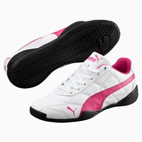 Tune Cat 3 Shoes JR, Puma White-Fuchsia Purple, extralarge