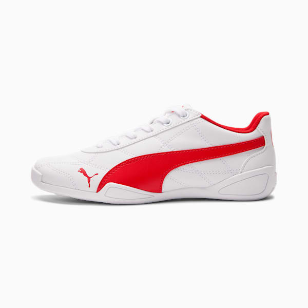 Tune Cat 3 Shoes JR, Puma White-Flame Scarlet, extralarge