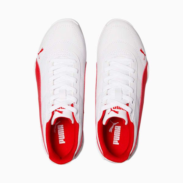 Tune Cat 3 Shoes JR, Puma White-Flame Scarlet, extralarge