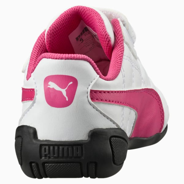 Tune Cat 3 Toddler Shoes, Puma White-Fuchsia Purple, extralarge