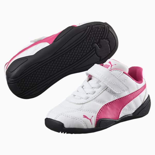 Tune Cat 3 Toddler Shoes, Puma White-Fuchsia Purple, extralarge