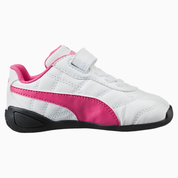 Tune Cat 3 Toddler Shoes, Puma White-Fuchsia Purple, extralarge