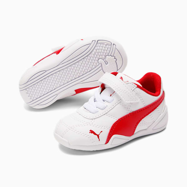 Tune Cat 3 Toddler Shoes, Puma White-Flame Scarlet