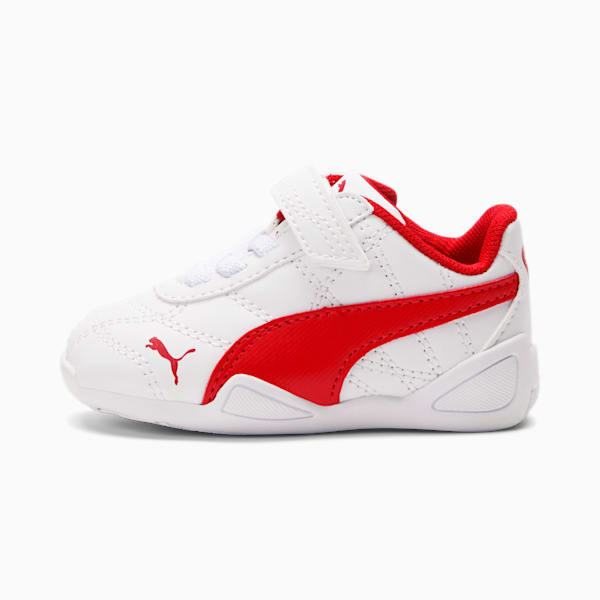 Tune Cat 3 Toddler Shoes, Puma White-Flame Scarlet, extralarge