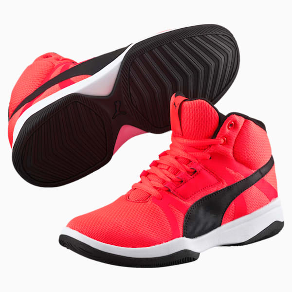 Rebound Street Evo Jr. Kids' High Tops, Red Blast-Puma Black, extralarge-IND