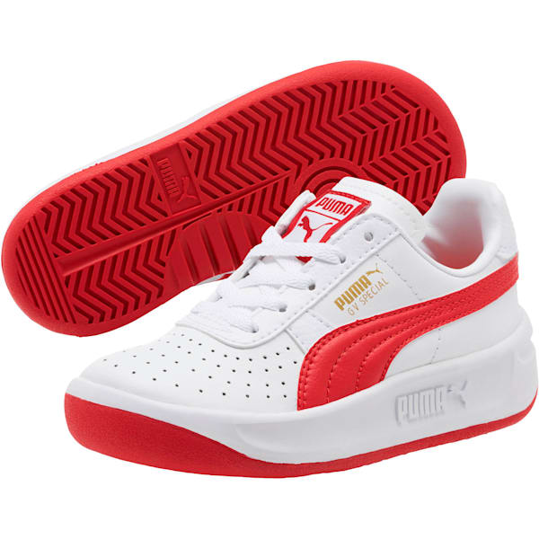 Zapatos GV Special para niños, Puma White-Ribbon Red, extragrande