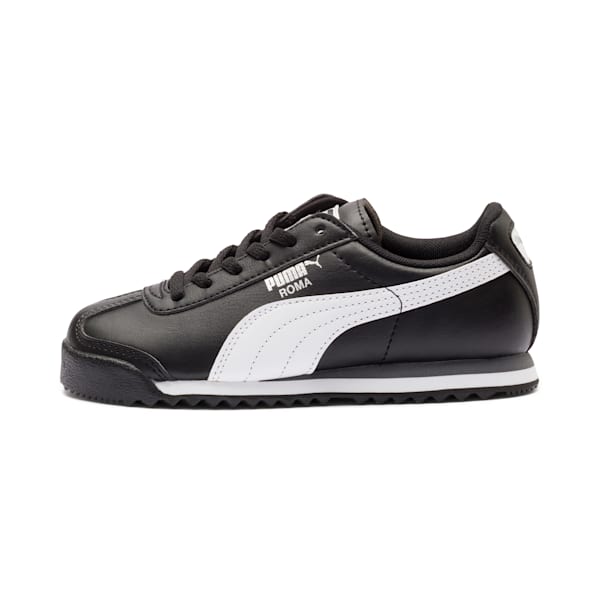 Roma Basic Little Kids' Shoes, Puma Black-Puma White-Puma Silver, extralarge