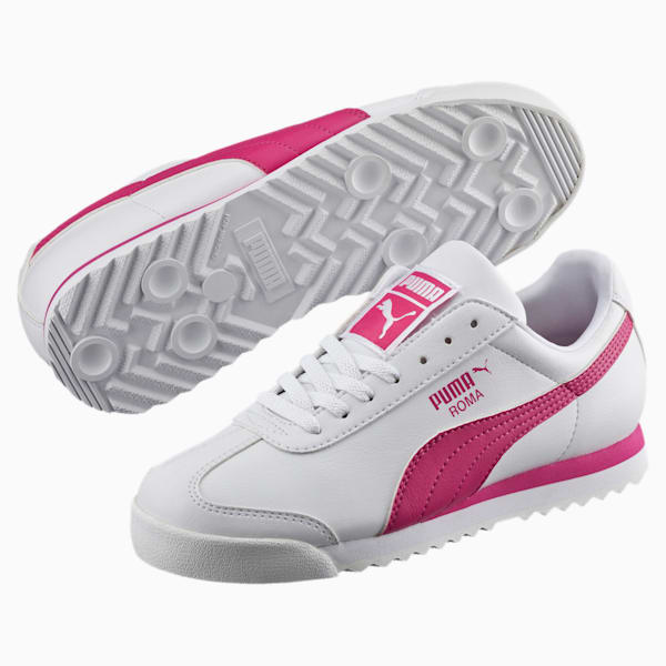 Roma Basic Little Kids' Shoes, Puma White-Fuchsia Purple, extralarge