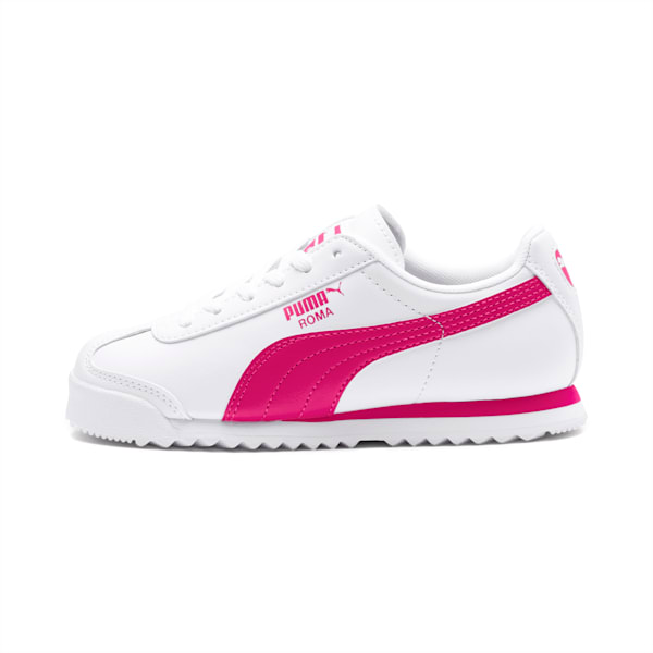 Roma Basic Little Kids' Shoes, Puma White-Fuchsia Purple, extralarge