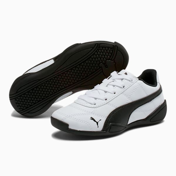 Tune Cat 3 Little Kids' Shoes, Puma White-Puma Black, extralarge