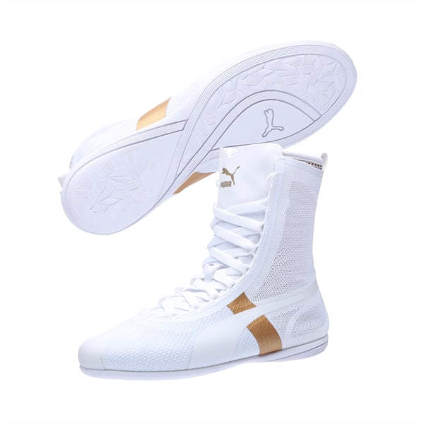 Eskiva Hi Evo Women's Boots, Puma White-Gold, extralarge-IND