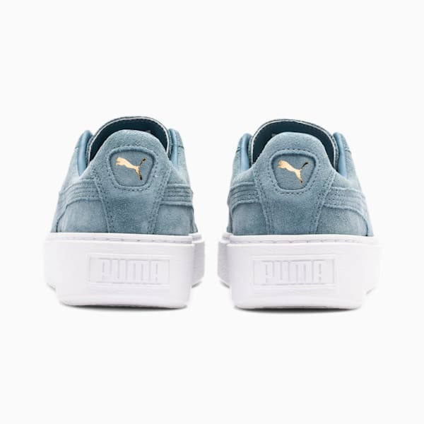 Puma suede sales platform bianche