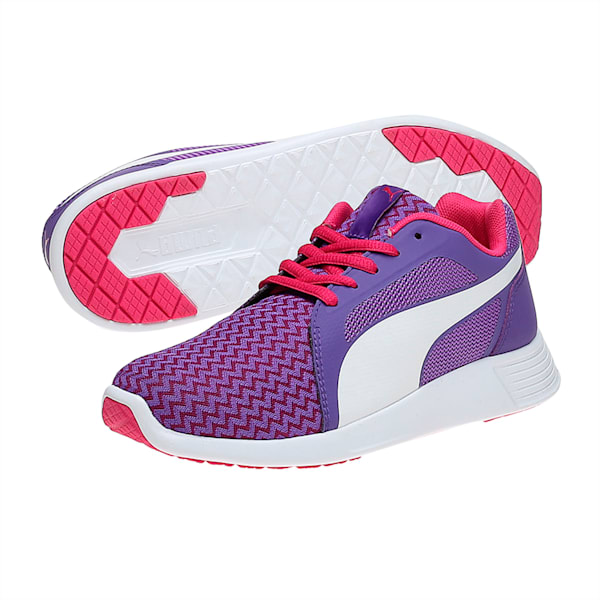 ST Trainer Evo Techtribe Jr, Beetroot Purple-Puma White, extralarge-IND