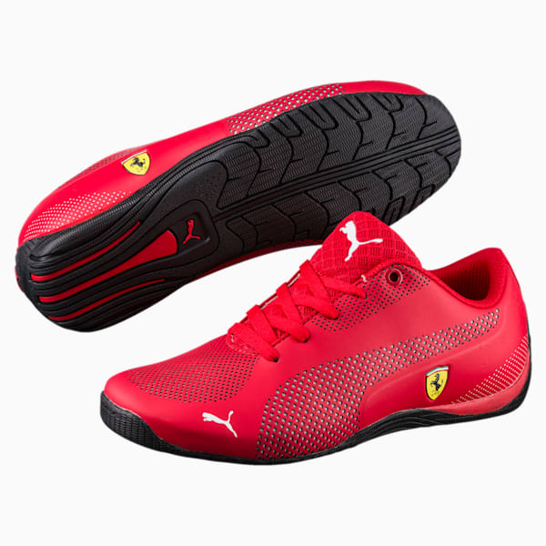 Scuderia Ferrari Drift Cat 5 Ultra Shoes JR, Rosso Corsa-Puma White, extralarge