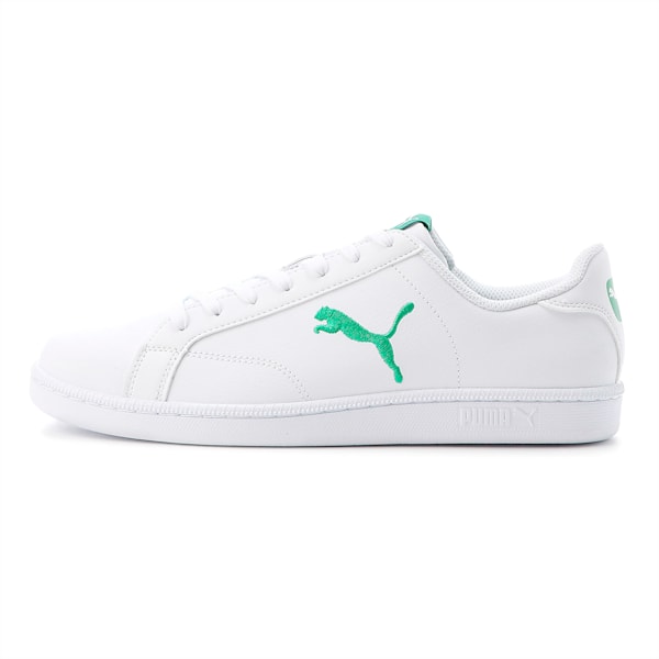 ユニセックス プーマ スマッシュ キャット L スニーカー, Puma White-Verdant Green, extralarge-JPN