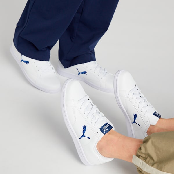 ユニセックス プーマ スマッシュ キャット L スニーカー, Puma White-Blue Depths, extralarge-JPN