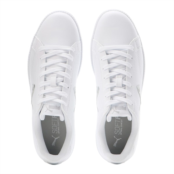 ユニセックス プーマ スマッシュ キャット L スニーカー, Puma White-Puma Silver, extralarge-JPN