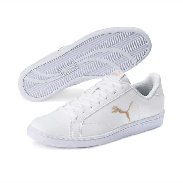 ユニセックス プーマ スマッシュ キャット L スニーカー, Puma White-Puma White-Peyote, extralarge-JPN