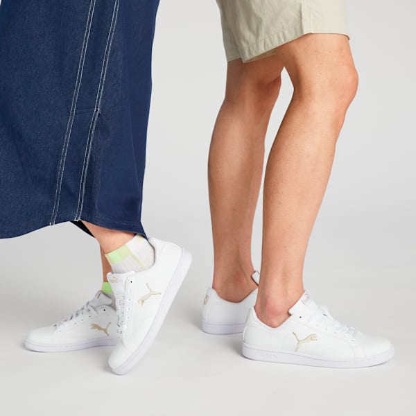 ユニセックス プーマ スマッシュ キャット L スニーカー, Puma White-Puma White-Peyote, extralarge-JPN