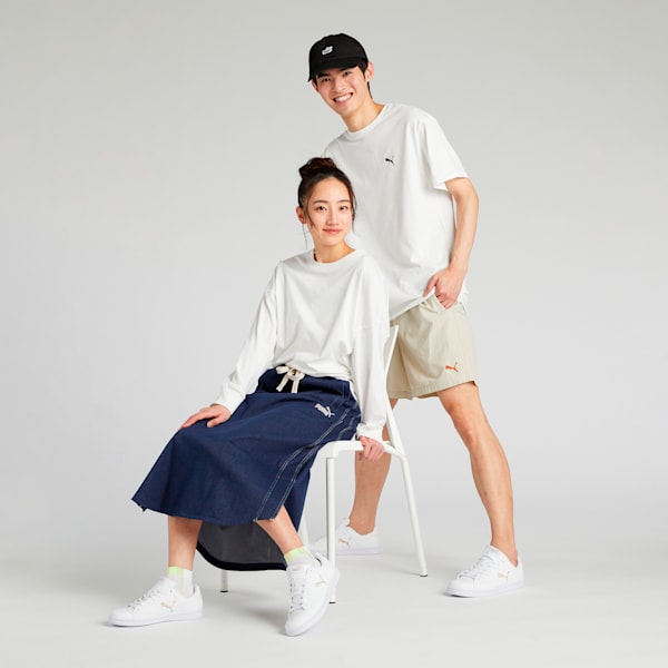 ユニセックス プーマ スマッシュ キャット L スニーカー, Puma White-Puma White-Peyote, extralarge-JPN