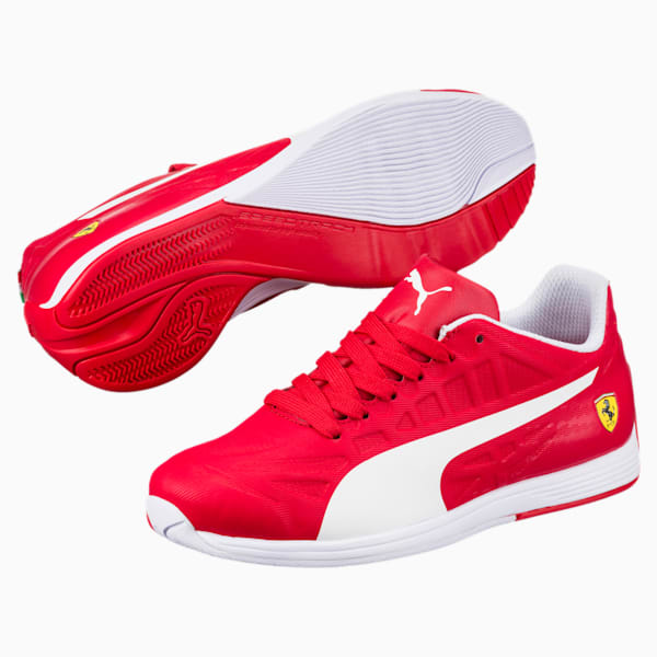 evoSPEED SL Scuderia Ferrari Jr Shoes, Rosso Corsa-Puma White, extralarge-IND