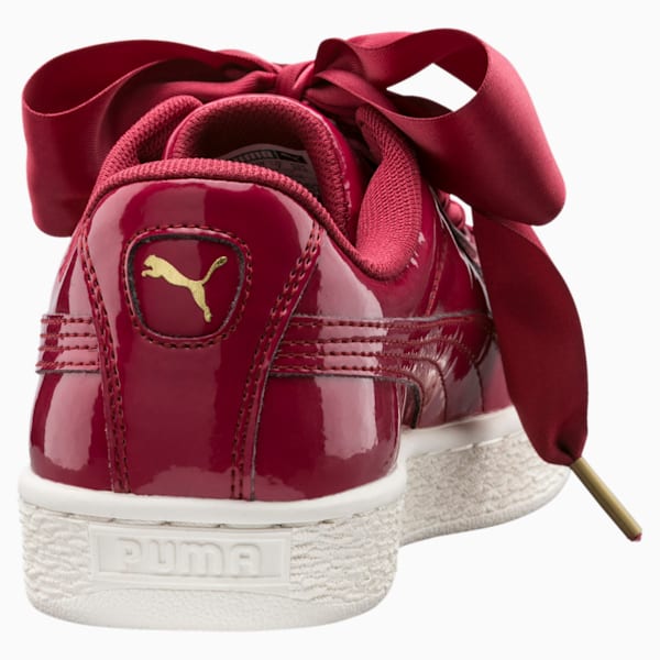 Basket Heart Patent Women's Sneakers, Tibetan Red-Tibetan Red, extralarge