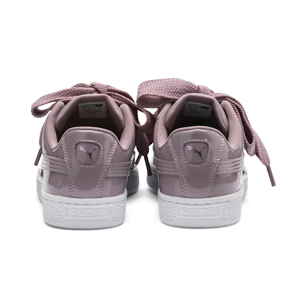 Basket Heart Patent Women's Sneakers, Elderberry-Elderberry, extralarge
