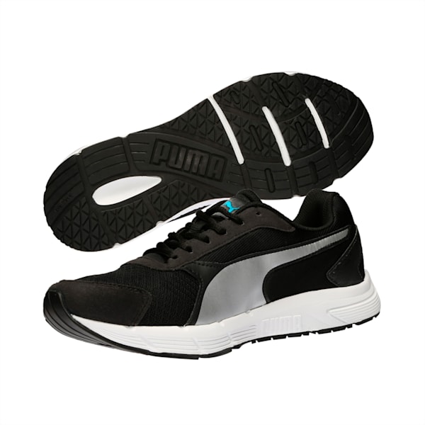Valor Unisex Sneakers, Black-PumaSilver-AtomicBlue, extralarge-IND