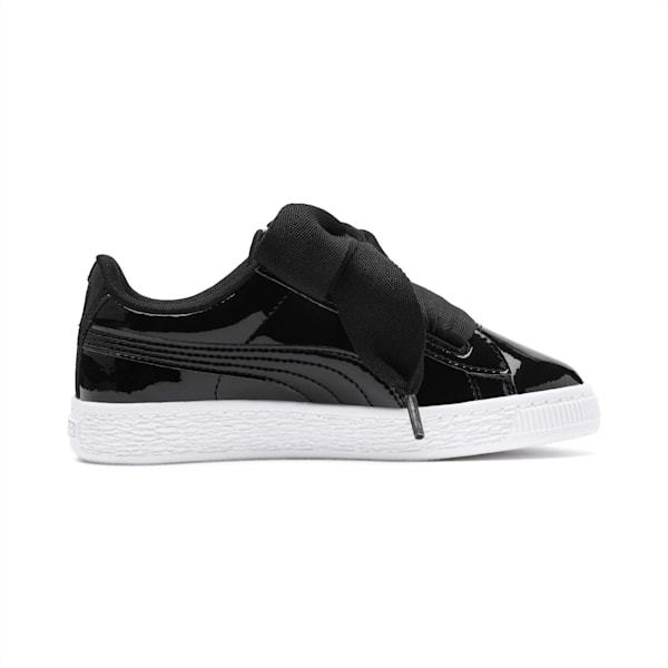 Basket Heart Patent Little Kids' Shoes, Puma Black-Puma Black, extralarge