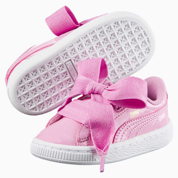 Basket Heart Patent Pre-School Girls’ Shoes, PRISM PINK-PRISM PINK, extralarge
