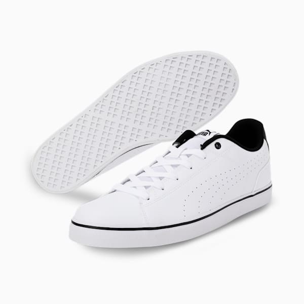 Court Point Vulc Perf V2 Sneakers, Puma White-Puma Black, extralarge-IND