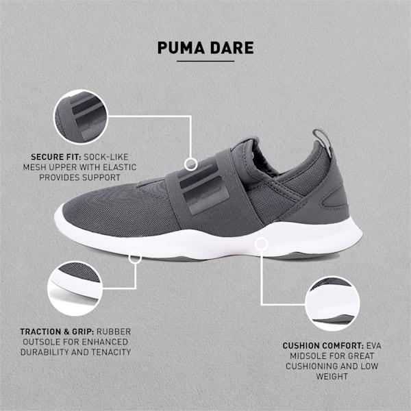 PUMA Dare Unisex Sneakers, Dark Shadow-Puma Black, extralarge-IND