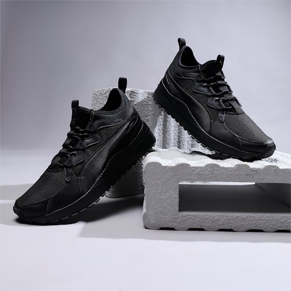 Pacer Next Mid Trainer Unisex Boots, Puma Black-Puma Black, extralarge-IND