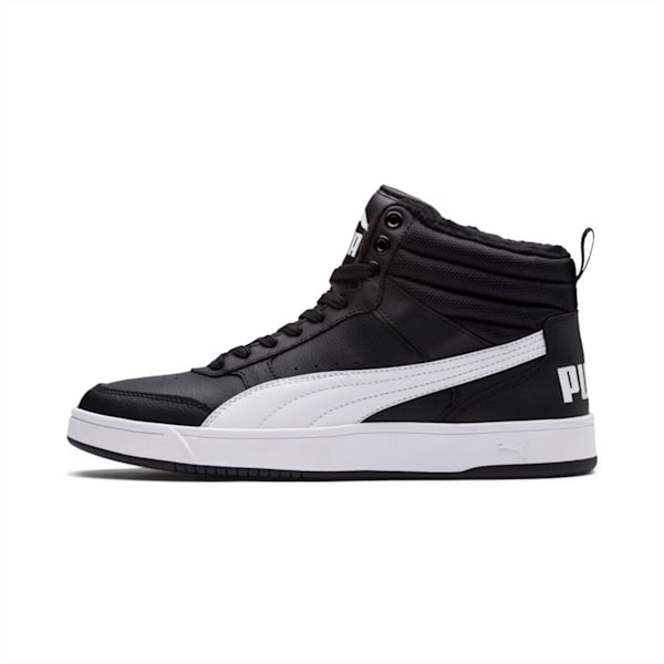 Rebound Street v2 Fur High Tops, Puma Black-Puma White, extralarge-IND