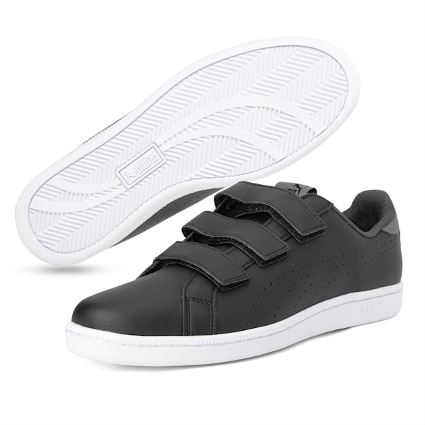 Smash Velcro Shoes, Puma Black-Dark Shadow