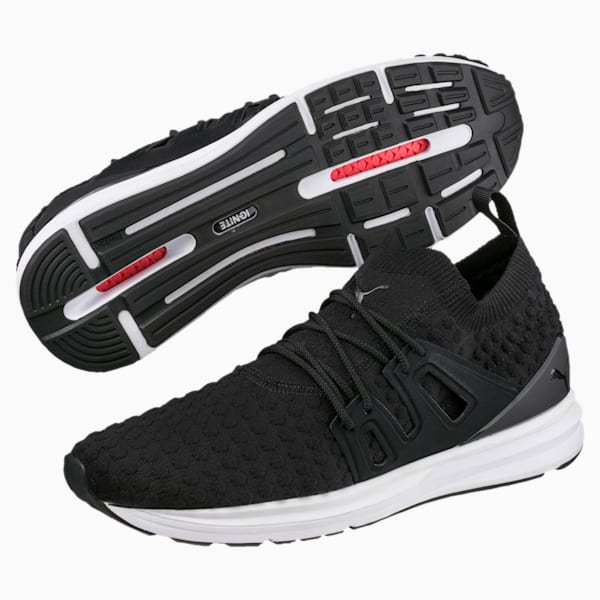 B.O.G Limitless Lo Bubble Knit Shoes, Puma Black-Puma Black-Puma White, extralarge-IND