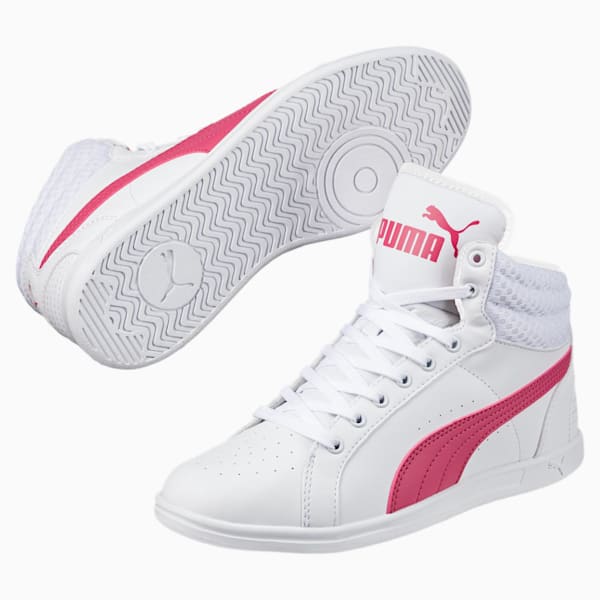 Puma Ikaz Mid v2 Jr, Puma White-Rapture Rose, extralarge-IND