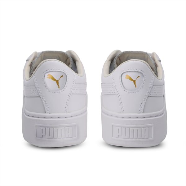 Puma basket platform core white gold best sale