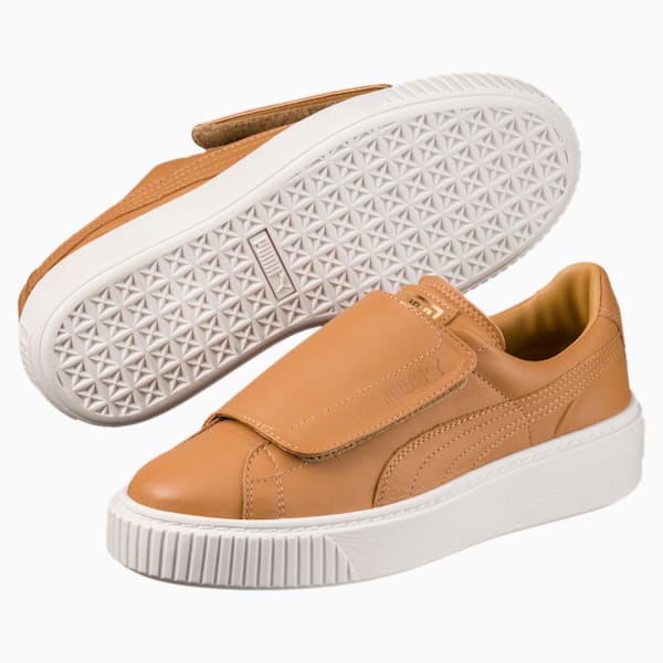 Basket Platform Big Strap Women's Shoes, Apple Cinnamon-Puma White, extralarge-IND