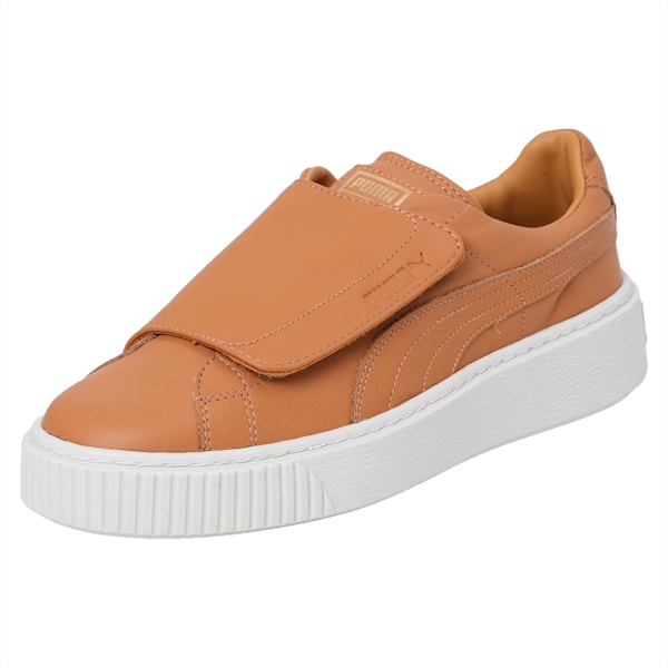 Basket Platform Big Strap Women's Shoes, Apple Cinnamon-Puma White, extralarge-IND