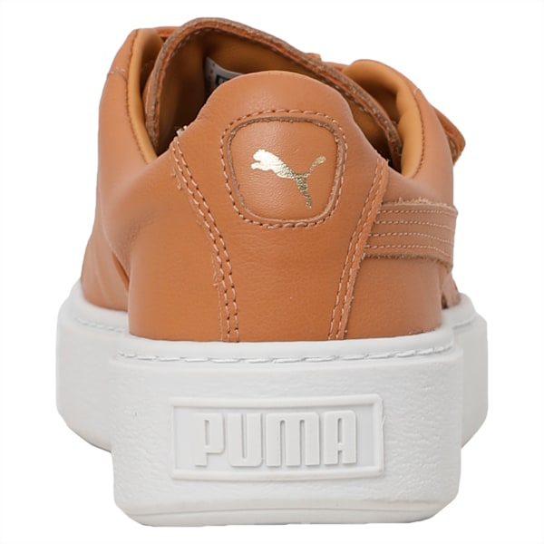 Basket Platform Big Strap Women's Shoes, Apple Cinnamon-Puma White, extralarge-IND